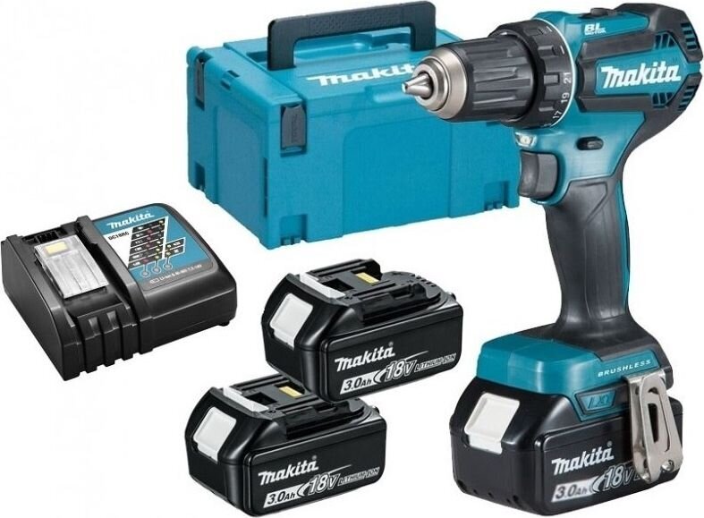 Gręžtuvas/suktuvas Makita DDF485RF3J, 18 V, su akumuliatoriumi цена и информация | Suktuvai, gręžtuvai | pigu.lt