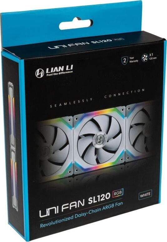 Lian Li Uni Fan SL120 RGB PWM kaina ir informacija | Kompiuterių ventiliatoriai | pigu.lt