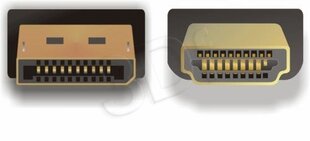 Displayport deLock M->Hdmi M 3m kaina ir informacija | Kabeliai ir laidai | pigu.lt