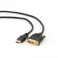 Gembird, DVI-D/HDMI, 5 м цена и информация | Кабели и провода | pigu.lt