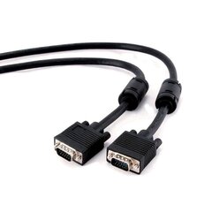 KABEL DO MONITORA HD15M/M HQ 10M EKRAN+FERRYT BLACK kaina ir informacija | Kabeliai ir laidai | pigu.lt