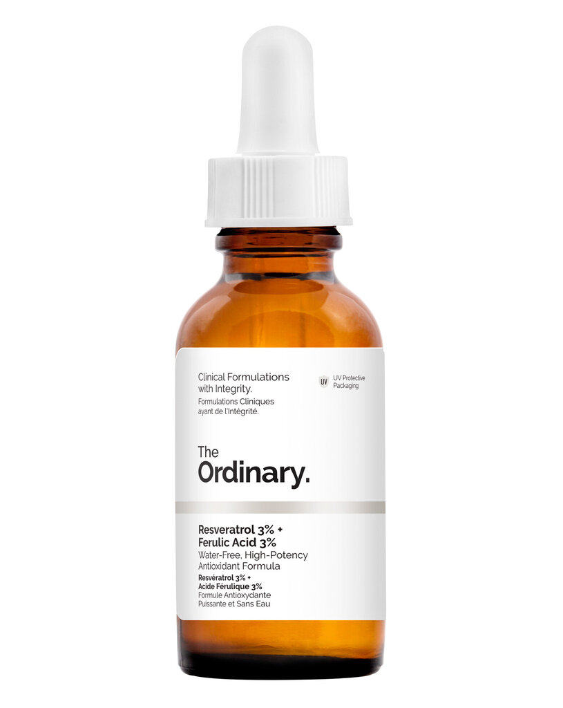 Veido odos serumas The Ordinary Resveratrol 3% + Ferulic Acid 3%, 30 ml kaina ir informacija | Veido aliejai, serumai | pigu.lt