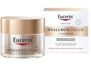Ночной крем для лица для зрелой кожи Eucerin Hyaluron-Filler + Elasticity 50 мл цена и информация | Кремы для лица | pigu.lt