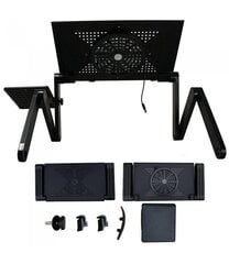 Стол для ноутбука, черный цена и информация | Компьютерные, письменные столы | pigu.lt