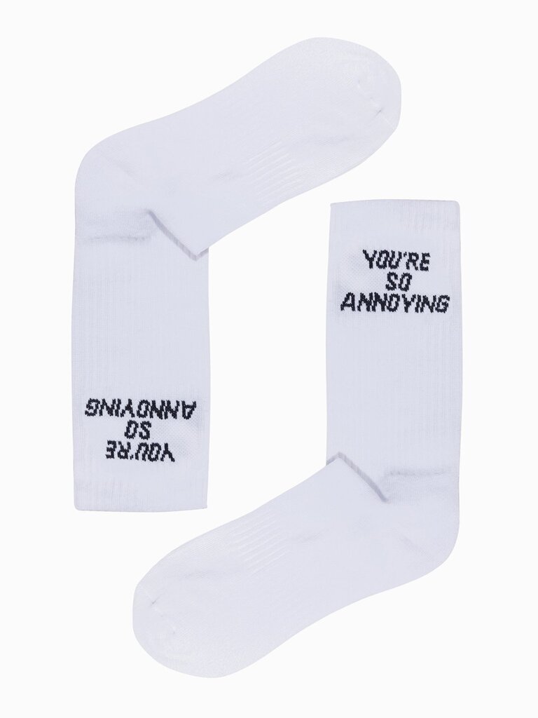 Originalios vyriškos kojinės baltos spalvos raštu su užrašu Ombre U152 kaina ir informacija | Vyriškos kojinės | pigu.lt