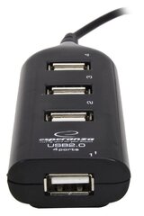 ESPERANZA HUB USB 2.0 4-PORTY EA116 цена и информация | Адаптеры, USB-разветвители | pigu.lt