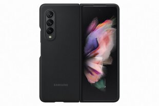 Samsung silikoninis dėklas skirtas Galaxy Z Fold3, Juodas kaina ir informacija | Telefono dėklai | pigu.lt