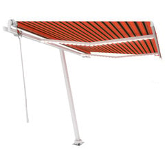 Markizė su LED/vėjo jutikliu, 300x250 cm, oranžinė цена и информация | Зонты, маркизы, стойки | pigu.lt
