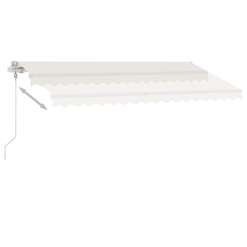 Automatinė markizė su LED/vėjo jutikliu, 450x300 cm, ruda цена и информация | Skėčiai, markizės, stovai | pigu.lt