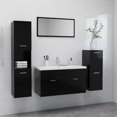 Vonios kambario baldų komplektas, juodas kaina ir informacija | Vonios komplektai | pigu.lt