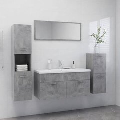 Vonios kambario baldų komplektas, betono pilkos spalvos, MDP kaina ir informacija | Vonios komplektai | pigu.lt