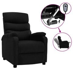Elektrinis atlošiamas krėslas, juodas kaina ir informacija | Svetainės foteliai | pigu.lt