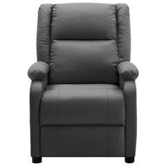 Elektrinis atlošiamas masažinis krėslas, pilkas цена и информация | Кресла в гостиную | pigu.lt