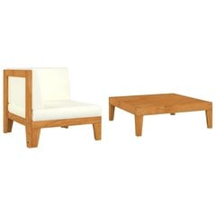 Sodo baldų komplektas su pagalvėmis, 2 dalių, rudas kaina ir informacija | Lauko baldų komplektai | pigu.lt
