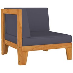 Modulinė kampinė sofa su tamsiai pilkomis pagalvėlėmis, ruda kaina ir informacija | Lauko kėdės, foteliai, pufai | pigu.lt