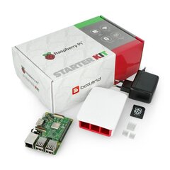 Raspberry Pi 3B WiFi + 32ГБ microSD + набор официальных аксессуаров цена и информация | Электроника с открытым кодом | pigu.lt