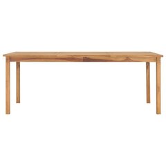 Sodo valgomojo stalas, 200x100x75 cm, rudas kaina ir informacija | Lauko stalai, staliukai | pigu.lt