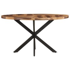 Valgomojo stalas, 140x80x75 cm, rudas kaina ir informacija | Virtuvės ir valgomojo stalai, staliukai | pigu.lt