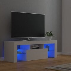 Televizoriaus spintelė su LED apšvietimu, 120x35x40 cm, balta цена и информация |  Тумбы под телевизор | pigu.lt