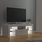 TV spintelė su LED apšvietimu, 120x35x40 cm, balta kaina ir informacija | TV staliukai | pigu.lt