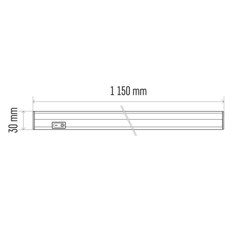 LED šviestuvas T5 20 W 1200 mm NW kaina ir informacija | Sieniniai šviestuvai | pigu.lt