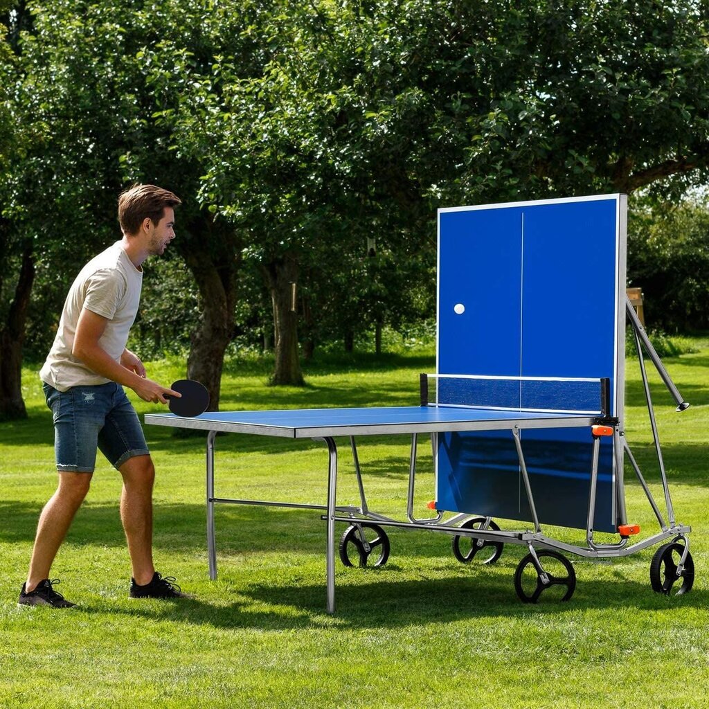 Stalo teniso stalas Bilaro Sunny Outdoor, mėlynas, 4mm aliuminio plokštė, lauko kaina ir informacija | Stalo teniso stalai ir uždangalai | pigu.lt