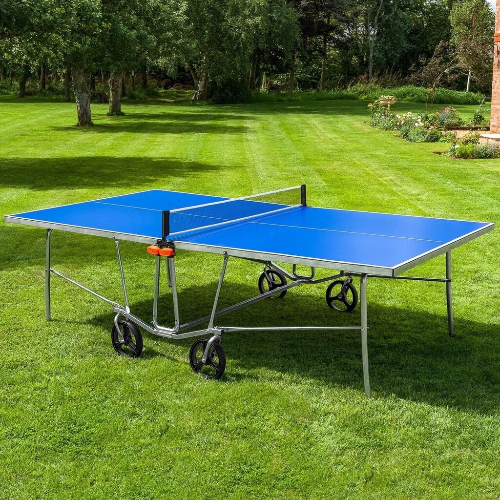 Stalo teniso stalas Bilaro Sunny Outdoor, mėlynas, 4mm aliuminio plokštė, lauko kaina ir informacija | Stalo teniso stalai ir uždangalai | pigu.lt