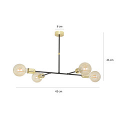 Emibig pakabinamas šviestuvas Juka 4 Black kaina ir informacija | Pakabinami šviestuvai | pigu.lt
