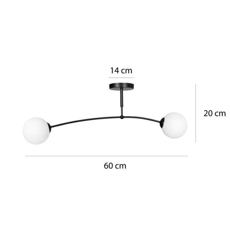 Emibig pakabinamas šviestuvas Pregos 2 Black kaina ir informacija | Pakabinami šviestuvai | pigu.lt