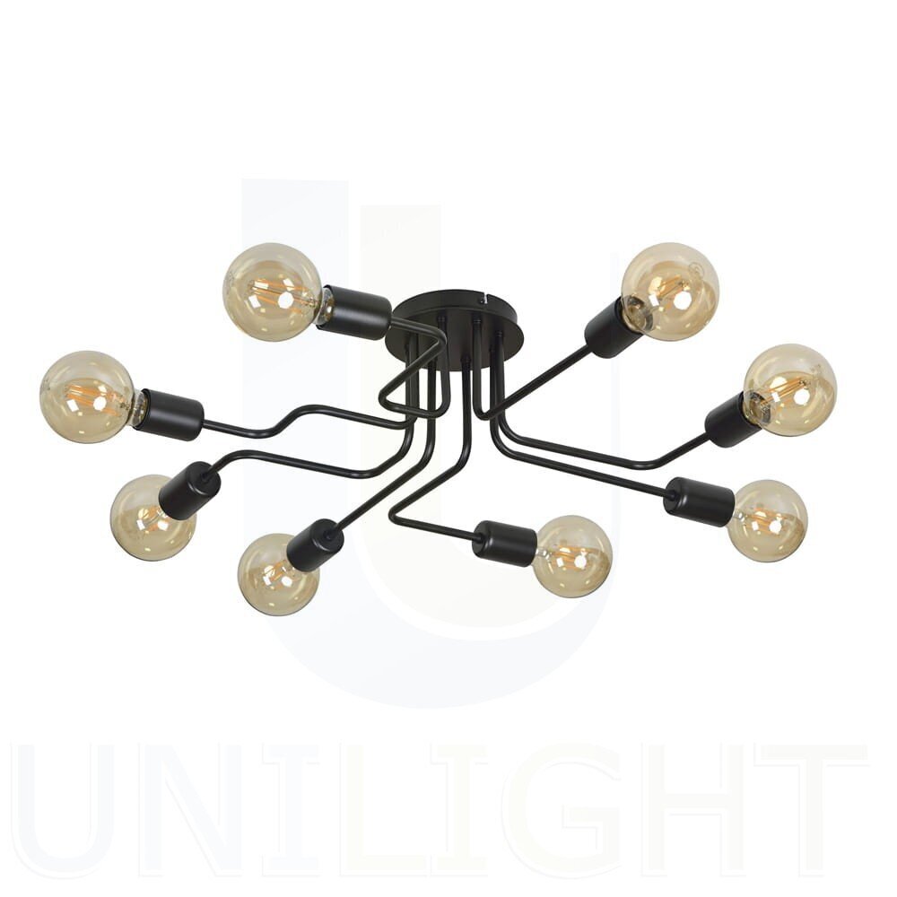 Emibig lubinis šviestuvas Harmony 8 Black kaina ir informacija | Lubiniai šviestuvai | pigu.lt