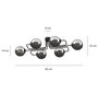 Emibig lubinis šviestuvas Brendi 6A Black/Graphite kaina ir informacija | Lubiniai šviestuvai | pigu.lt
