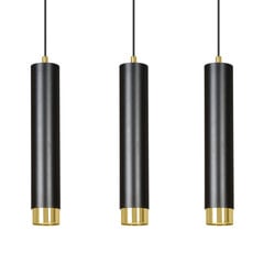 Emibig подвесной светильник Kibo 3 Black/Gold цена и информация | Люстры | pigu.lt