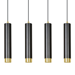 Emibig подвесной светильник Kibo 4 Black/Gold цена и информация | Люстры | pigu.lt