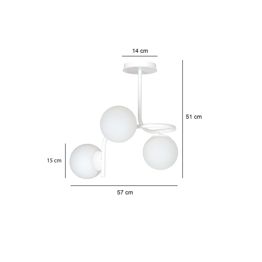 Emibig pakabinamas šviestuvas Kalf 3 White kaina ir informacija | Pakabinami šviestuvai | pigu.lt