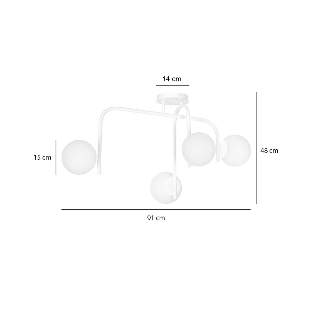 Emibig pakabinamas šviestuvas Kalf 4B White kaina ir informacija | Pakabinami šviestuvai | pigu.lt
