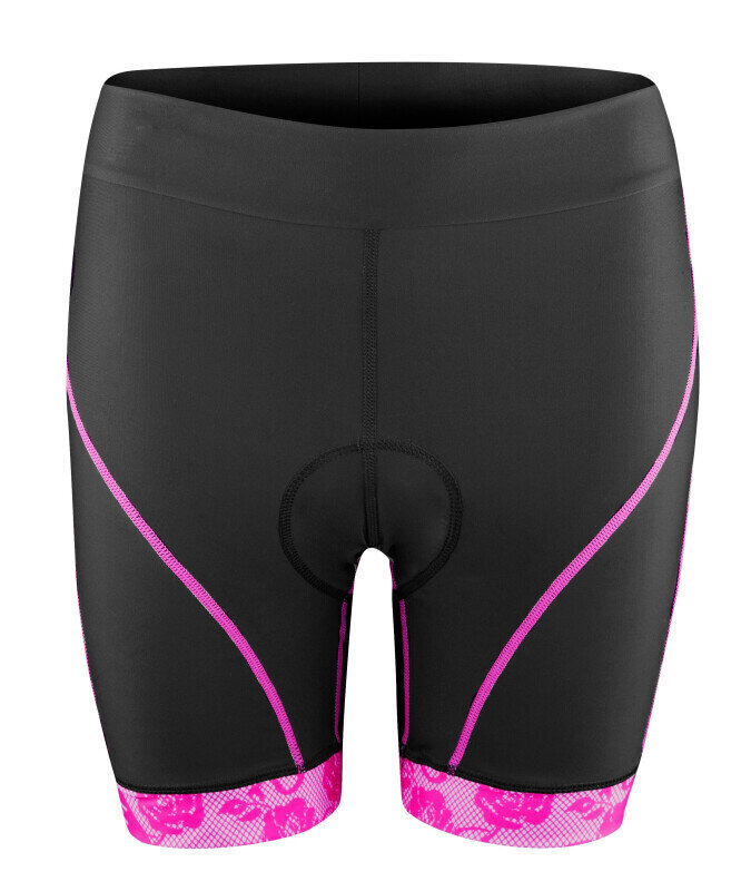 Velo šorti  Force Rose Black/Pink XL 65613 kaina ir informacija | Dviratininkų apranga | pigu.lt