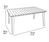 Sodo stalas Keter Lima 160, smėlio kaina ir informacija | Lauko stalai, staliukai | pigu.lt