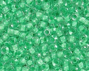 Чешский бисер прозрачный св.зеленого цвета (38656) 10/0 50г цена и информация | Принадлежности для изготовления украшений, бисероплетения | pigu.lt
