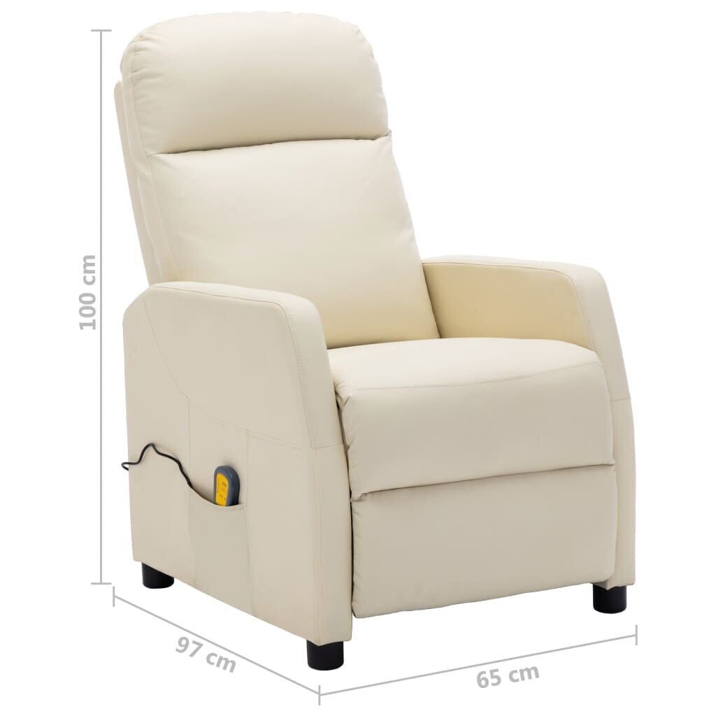Elektrinis atlošiamas masažinis krėslas, rudas kaina ir informacija | Svetainės foteliai | pigu.lt