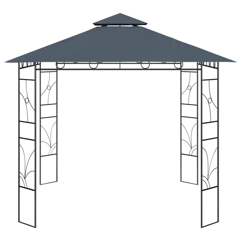 Pavėsinė, 3x3x2,7 m, pilka kaina ir informacija | Pavėsinės | pigu.lt