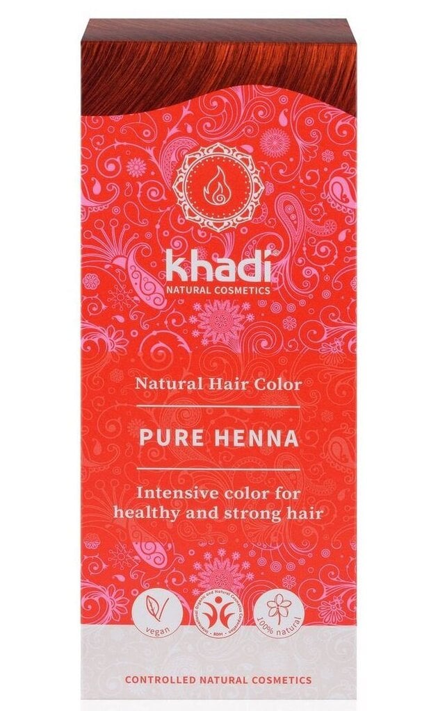 Augaliniai plaukų dažai Khadi Gryna Chna (Henna) (raudona) 100 g цена и информация | Plaukų dažai | pigu.lt