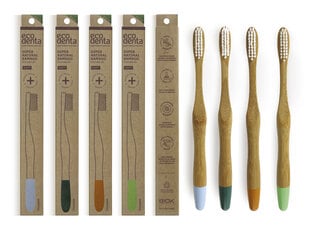 Ecodenta Super Natural Bamboo Toothbrush ( Medium ) - Zubní kartáček 1.0ks цена и информация | Зубные щетки, пасты | pigu.lt
