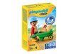 70409 PLAYMOBIL® 1.2.3 Statybininkas su karučiu kaina ir informacija | Konstruktoriai ir kaladėlės | pigu.lt