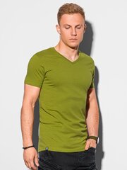 Мужская футболка Ombre S1369, оливковая цена и информация | Мужские футболки | pigu.lt