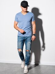 Vyriški marškinėliai Ombre S1369, balti kaina ir informacija | Vyriški marškinėliai | pigu.lt