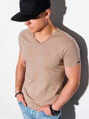 Мужская футболка Ombre S1369, светло-коричневая цена и информация | Мужские футболки | pigu.lt