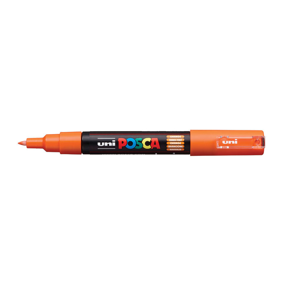 Žymeklis UNI Posca PC-1M, apvalus, 0.7 mm, oranžinis kaina ir informacija | Rašymo priemonės | pigu.lt