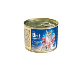 Brit Premium by Nature Chicken with Beef консервы для кошек 200г цена и информация | Консервы для кошек | pigu.lt