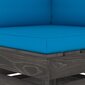 Modulinė kampinė sofa su pagalvėmis, juoda цена и информация | Lauko kėdės, foteliai, pufai | pigu.lt