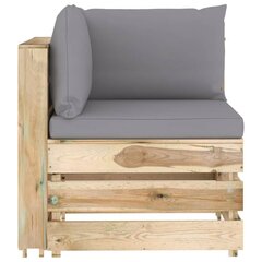 Modulinė kampinė sofa su pagalvėmis, ruda kaina ir informacija | Lauko kėdės, foteliai, pufai | pigu.lt